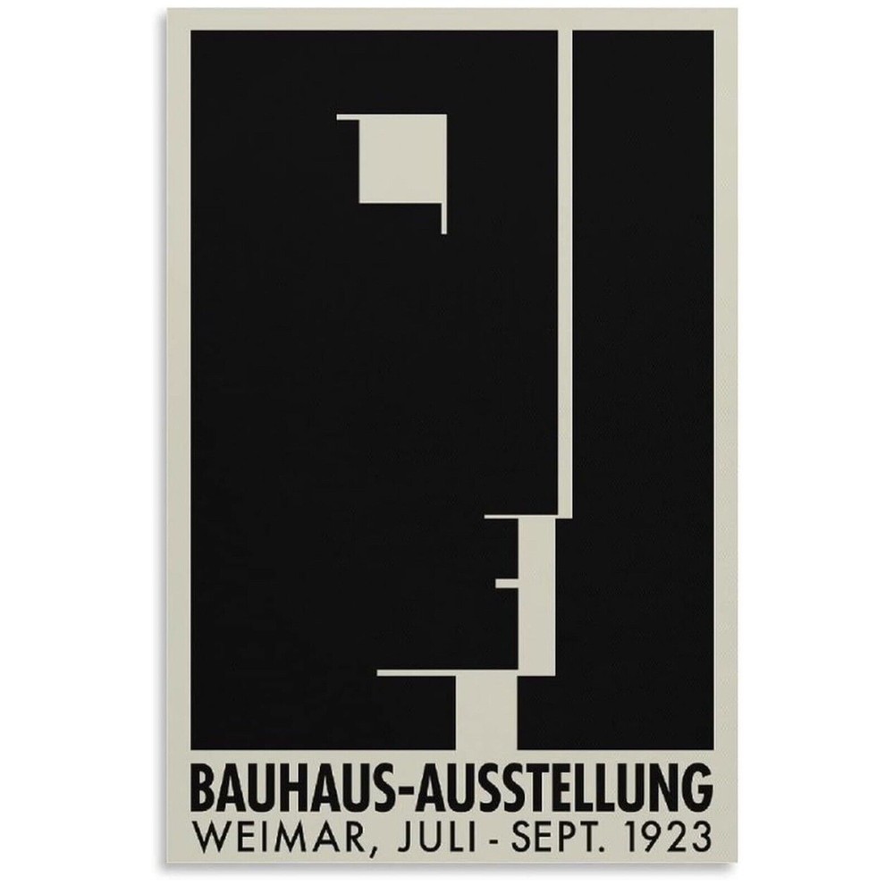Vintage Posters Bauhaus Architecture Art Exhibition 1923 Poster Wall Art